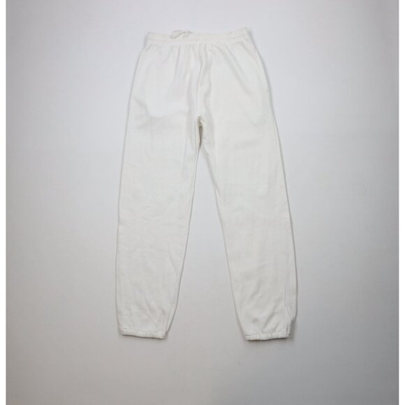 Vtg 80s 90s Streetwear Mens Large Blank Gusseted Sweatpants Joggers White USA